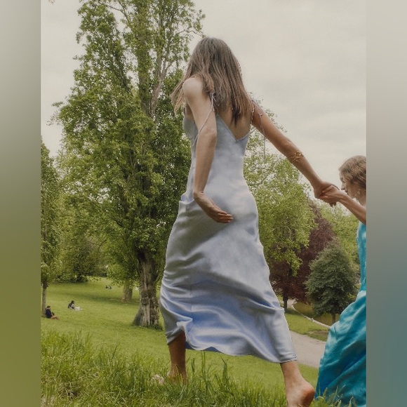 J. Women’s Anna October X J.Crew V-neck slip dress in luster crepe Size 12 NWOT - Picture 4 of 8